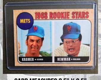 Kramer and Newman 1968 Retro Vintage Style Baseball Card NY Parody Art ACEO