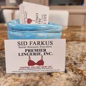 Lote de 25 cartões de visita Sid Farkus! Frete grátis! Paródia de arte retrô de George Costanza
