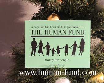 You get FIVE!  The Human Fund | Festivus | Funny Christmas Card | Letterpress | Hanukkah Cards | Seinfeld | George Costanza