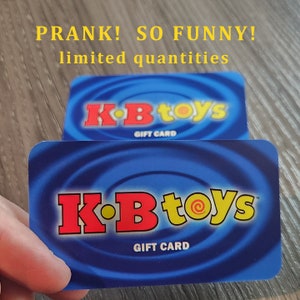 KB Toys Prank Gag Gift Card - Birthdays Christmas Graduation Gag gift FUNNY PRANK gift  You get 2!