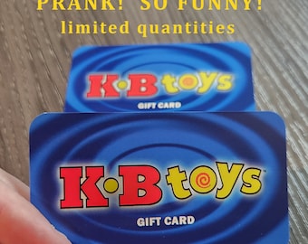 KB Toys Prank Gag Gift Card - Birthdays Christmas Graduation Gag gift FUNNY PRANK gift  You get 2!