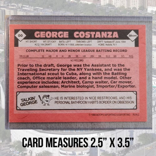 JERKSTORE Seinfeld George Costanza 1986 Retro Style Baseball 