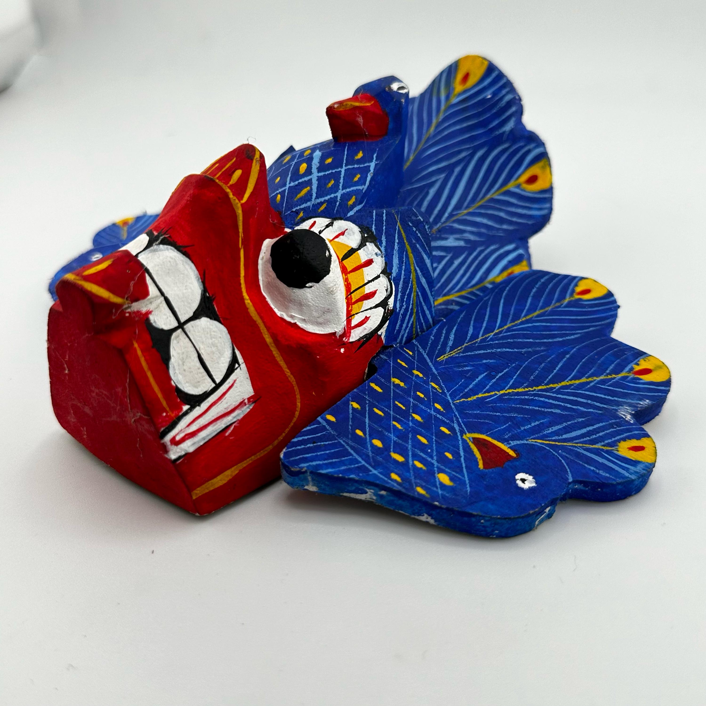 Hand-carved Sri Lankan Peacock Mask | Traditional Wooden Mayura Raksha ...