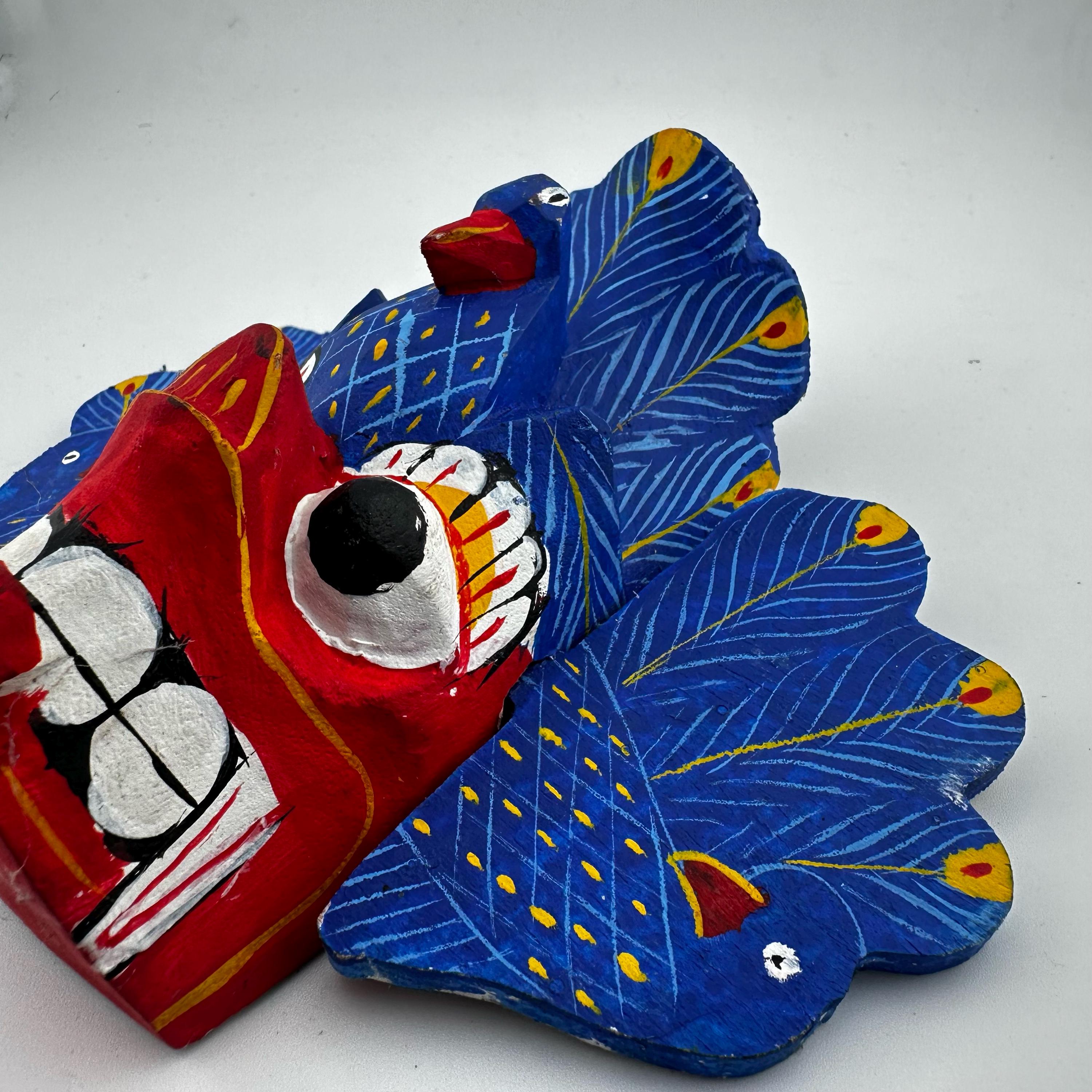 Hand-carved Sri Lankan Peacock Mask | Traditional Wooden Mayura Raksha ...