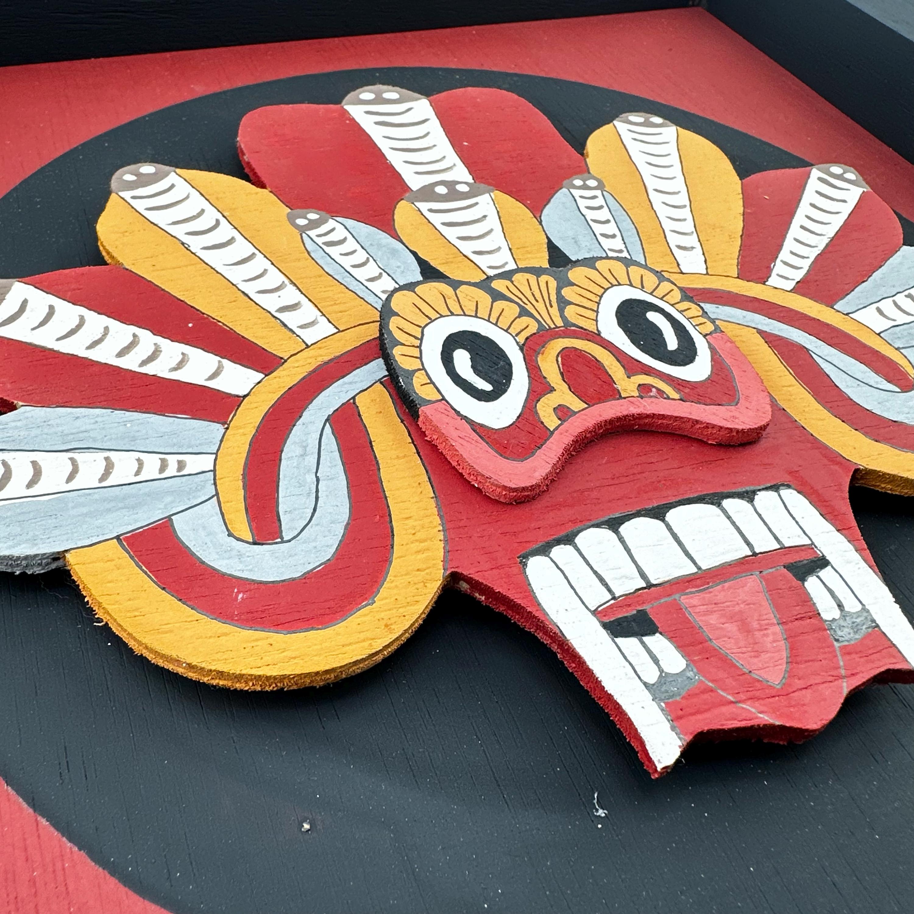 Ashan Raksha Sri Lankan Naga Raksha Mask Wall Art | Hand-painted Wooden Folk Art ...