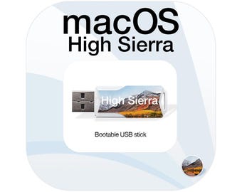 macOS High Sierra 10.13 USB Installation Stick for MacBook iMac | Mac OS Boot Stick | Mac Reinstallation via USB | Recovery Installer