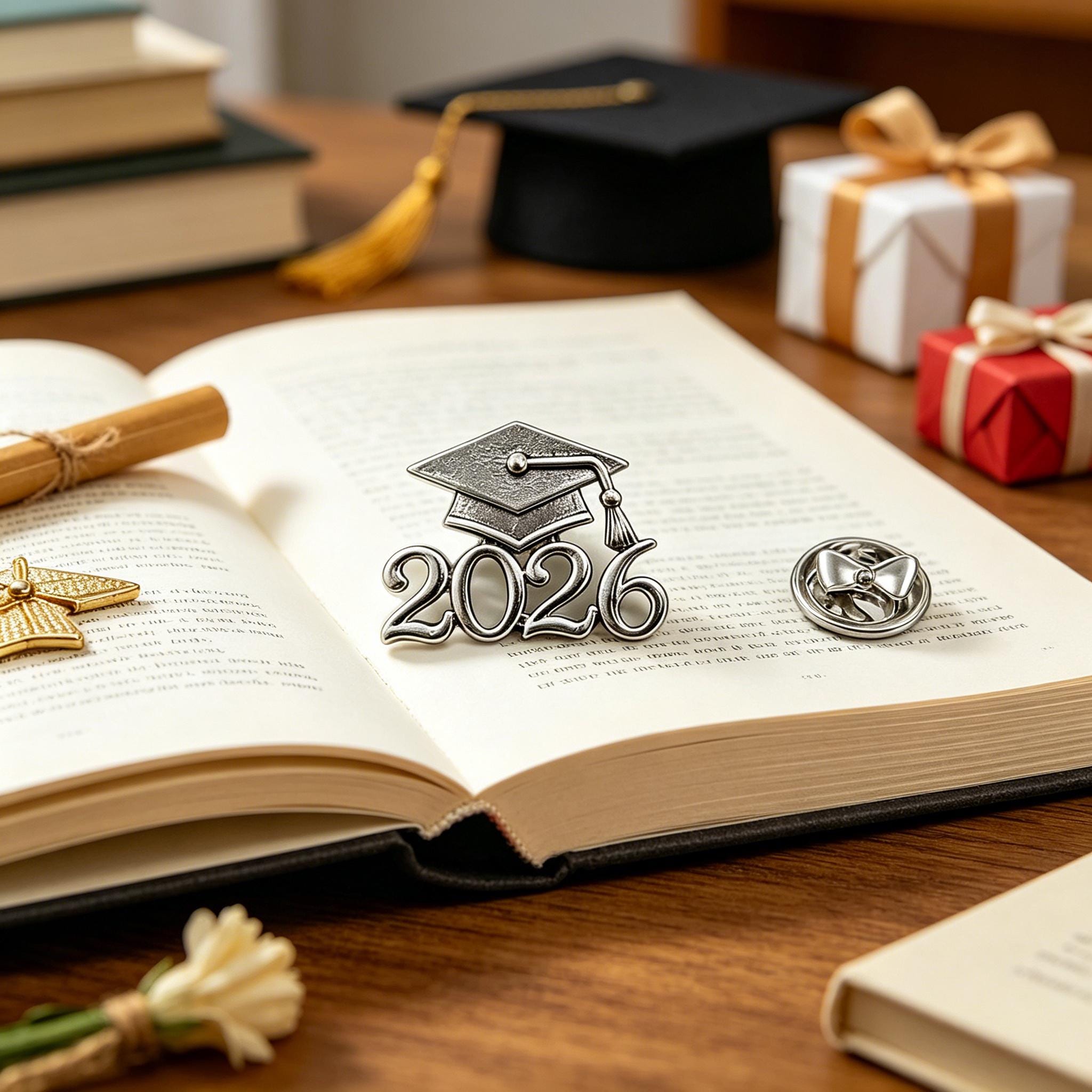 Class of 2026 Graduation Cap Lapel Pin, Senior Gift, Mortarboard Brooch ...
