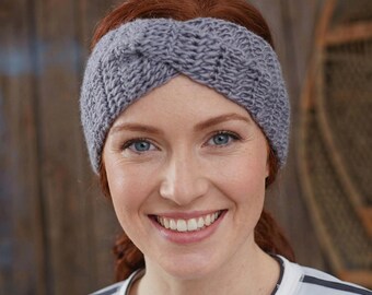 Chunky Twisted Headband Crochet Pattern | Knotted Ear Warmer Tutorial ...
