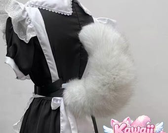 Moving Dog Tail Cosplay | Silver Fur, Remote Control Animated Tail