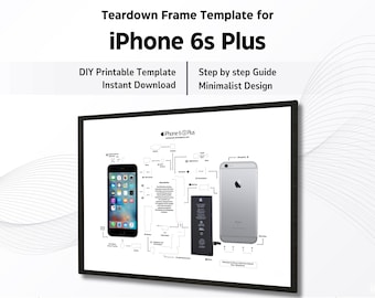Template di Teardown Art per iPhone 6S Plus (Download Digitale)