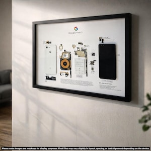 Google Pixel 3 Teardown Art-sjabloon (Digitale download)