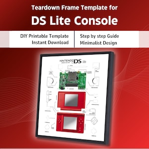 Nintendo DS Lite Teardown Art Template (Digital Download)