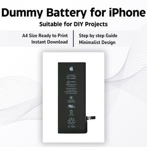 iPhoneバッテリーダミーテンプレート：印刷可能な分解アート（デジタルダウンロード） | 分解プリント