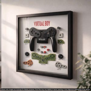 Virtual Boy Controller Demontage-Vorlage, Retro-Gaming-Kunst (digitaler Download)