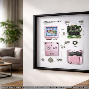 Template Teardown Game Boy Advance SP, Arte di Smontaggio Console Retrò (Download Digitale)