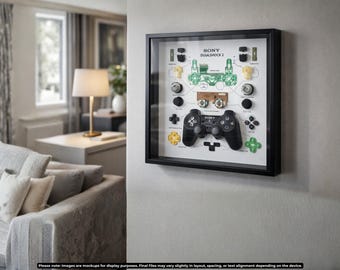 Modelo de Desmontagem do Controle DualShock 2, Arte de Parede Tech (Download Digital)
