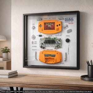 Game Boy Advance Teardown-sjabloon, Retro Console Demontagekunst (Digitale Download)