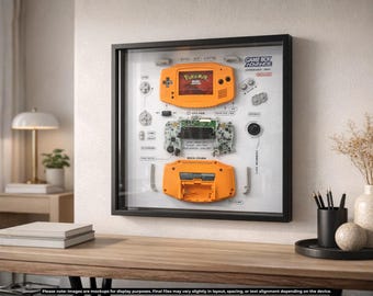 Game Boy Advance Teardown Template, Retro Console Disassembly Art (Digital Download)