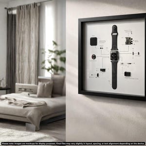 Apple Watch Series 3 Teardown-Kunstvorlage (Digitaler Download)