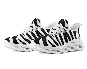 Zapatillas deportivas de hombre con estampado de cebra: calzado casual con un diseño llamativo para el día a día.