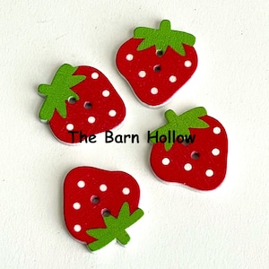 Strawberry Buttons, 4/pkg