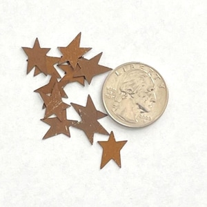 1/2&quot; Rusty Tin Stars, 12/pkg