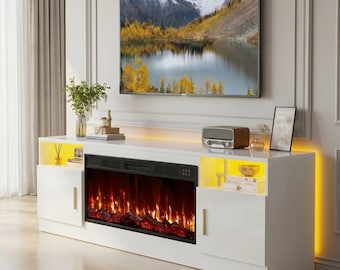 Wooden Mid Century Modern Sideboard Cabinet  , Handmade Credenza Storage Cabinet , Buffet White Sideboard TV Stand