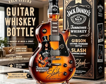 Decanter per whisky a forma di chitarra, bottiglia di liquore con leggenda del rock and roll, decanter per whisky del Tennessee, regalo per amanti della musica, decorazione da bar per uomo