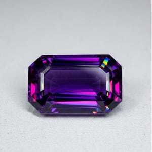 Natural Color Change Sapphire | Emerald Cut Natural Ceylon Sapphire | Top Quality Loose Gemstone for Jewelry Making (14-21) Ct