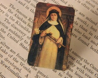Saint Lapel Pin Brooch Saint Catherine of Siena Jewelry Inspirational jewelry