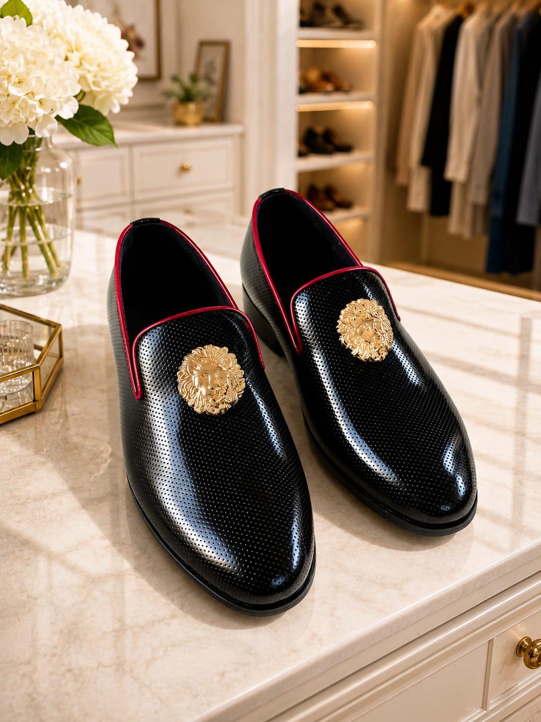 mens black dress shoes with gold and - Etsy Luxury Pink Quinceanera Dresses lilac dress This slip Size:US28+