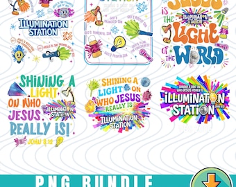 Illumination Station DTF Transfer, Shining A Light On Who Jesus Really Is, Vacation Bible School PNG Digital Download,Vbs 2026