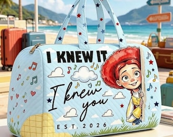 Jessie Toy Story 5 Duffel Bag, Disneyland Toy Story Travel Bag, Personalized Cowgirl Weekender Bag, Cartoon Character Overnight Bag Gift
