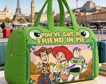 Toy Story Inspired Kids Travel Bag, You've Got A Friend In Me Duffel Bag, Cartoon Character Overnight Bag, School Travel Weekender Gift