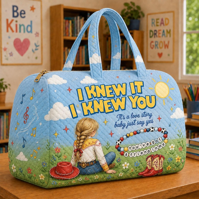 I Knew It I Knew You Toy Story Bag, Cowgirl Jessie Quilted Weekend Bag, Toy Story Jessie Bag, Toy Story Duffel Bag, Family Vacation Gift image 1