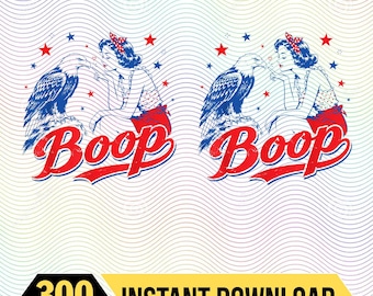 Boop Eagle Png, Funny Patriotic Vintage Girl Boop Eagle Graphic Digital File, 4th July Retro America, Patriotic Boop The Eagl
