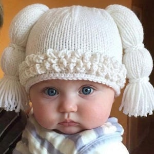 Crochet Baby Wig Hat Pattern PDF | Retro Doll Baby Beanie Pattern | Cabbage Patch Style Baby Hat | Easy Crochet Pattern for Beginners