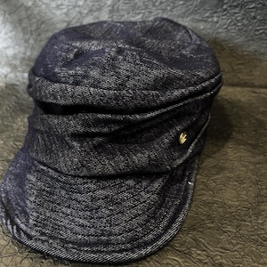 Japanese Retro Denim Newsboy Cap, Vintage Equestrian Style Military Hat, Casual Denim Visor Beret for Women, Stylish Cotton Gift for Her image 6