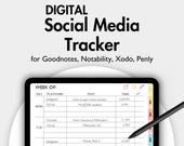 Social Media Planner Content Calendar Weekly Instagram Planner Monthly Content Planner Social Media Tracker Goodnotes Notability Ipad PDF