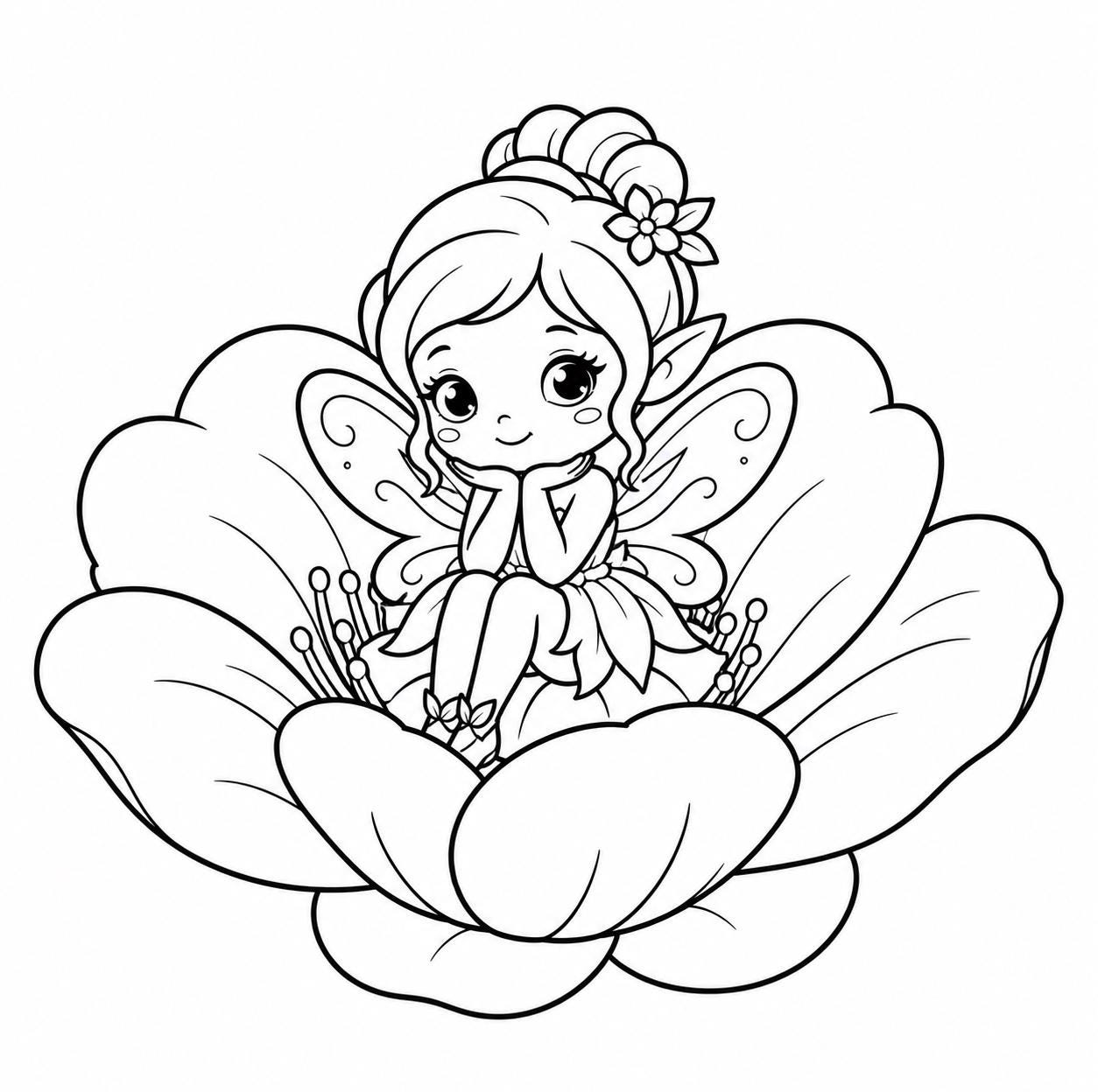 Cute Fairy Flower SVG PNG Bundle, Nursery Wall Art, Kids Room Decor ...