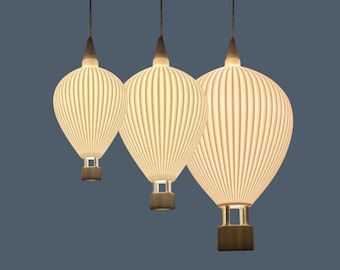 Heißluftballon Lampenschirm mit Ø 13mm Steckfassung für E10 LED - Hochwertiger 3D gedruckter Leuchtkörper