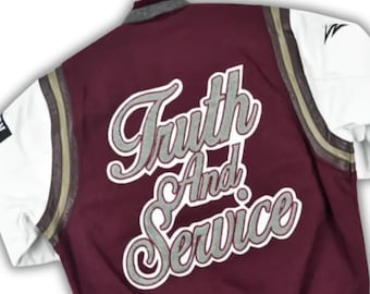 Jaqueta universitária NCCU Motto 2.0 – Bordô, Lã, Mangas em Couro, Estilo Letterman, Todos os Tamanhos