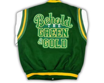 Norfolk State Universität Motto 2.0 Varsity Jacke aus Wolle mit Lederärmeln Varsity