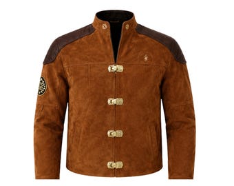 Viper Pilot Battlestar Galactica Jacke für Männer Braun Echt Wildleder Krieger
