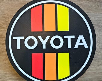 Toyota Retro Lightbox, Vintage Car LED Light, JDM Garage Decor, Retro Automotive Wall Art, Man Cave Lighting, Gift for Car Enthusiasts