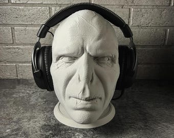 Supporto per cuffie Lord Voldemort, supporto per cuffie da gioco da mago oscuro, decorazione da scrivania ispirata a Harry Potter, accessorio fantasy per la stanza dei giocatori, da collezione