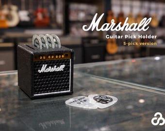 Marshall Amp Guitar Pick Holder – Guitarist Gift, Rock Music Decor, Guitar Pick Storage, Music Room Accessory, Amp Style Organizer