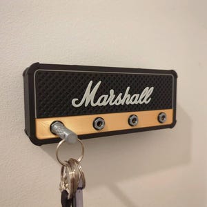 Marshall Amp Style Key Holder – Guitar Wall Hook, Rock Music Decor, Entryway Key Rack, Music Lover Gift, Guitarist Wall Organizer