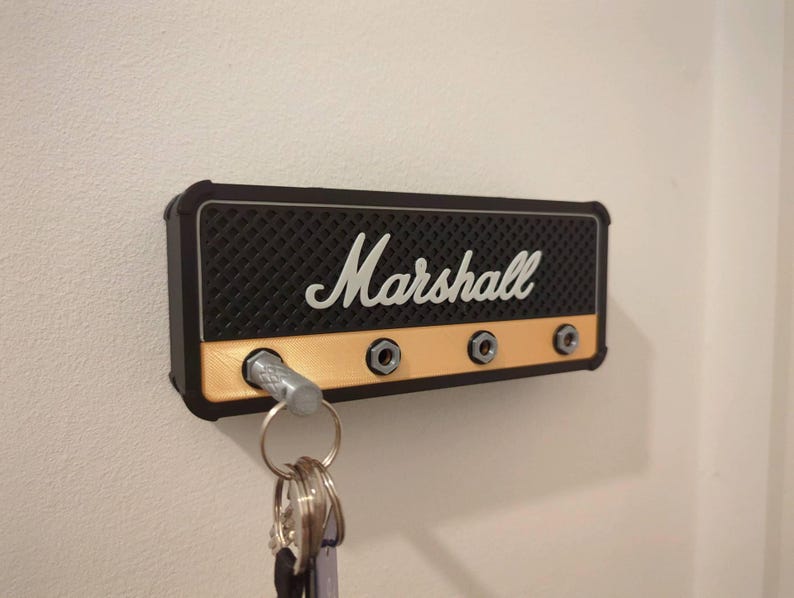 Marshall Amp Style Key Holder – Guitar Wall Hook, Rock Music Decor, Entryway Key Rack, Music Lover Gift, Guitarist Wall Organizer