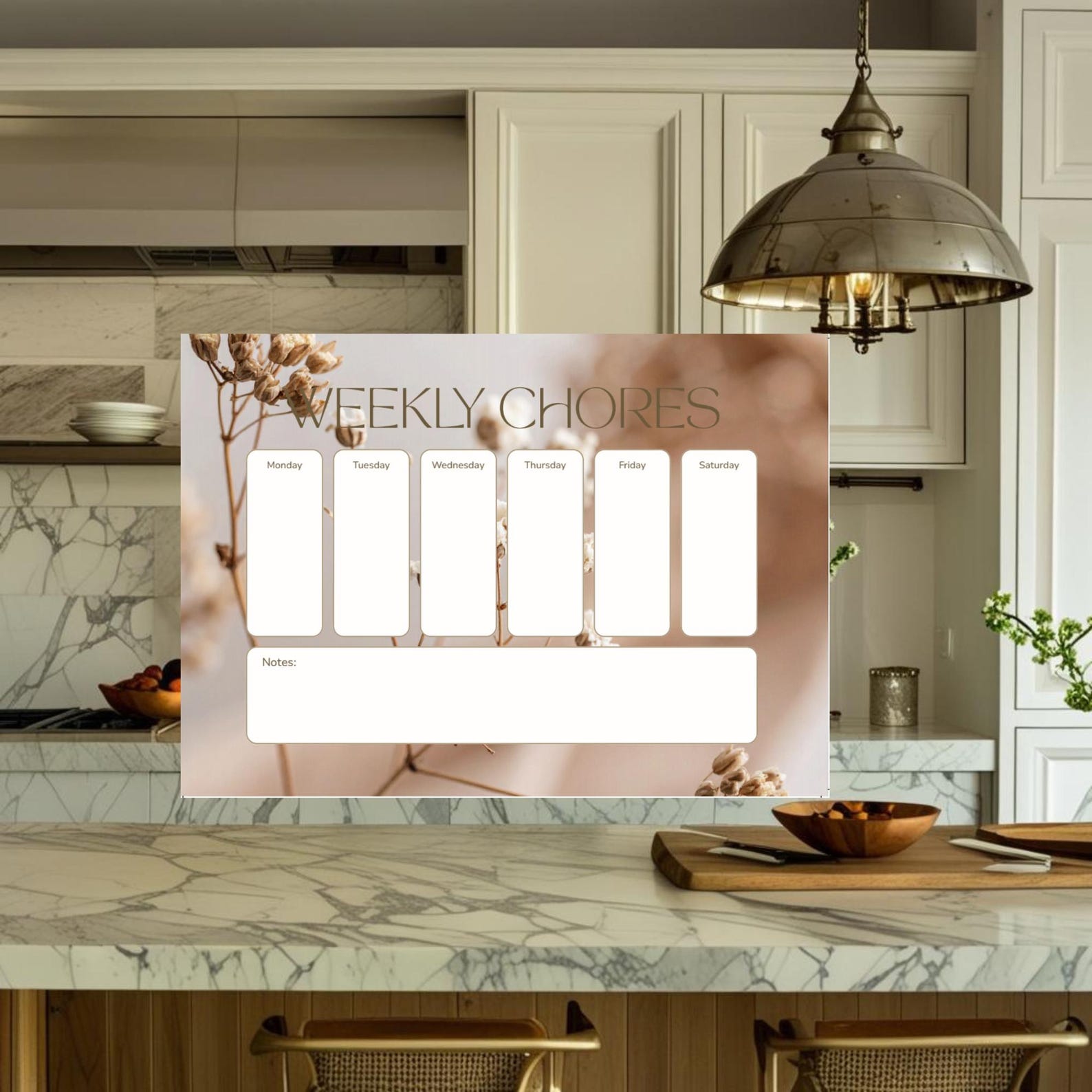 Floral Weekly Planner and Chore Chart | Printable Family Organiser (2 Designs) - Etsy